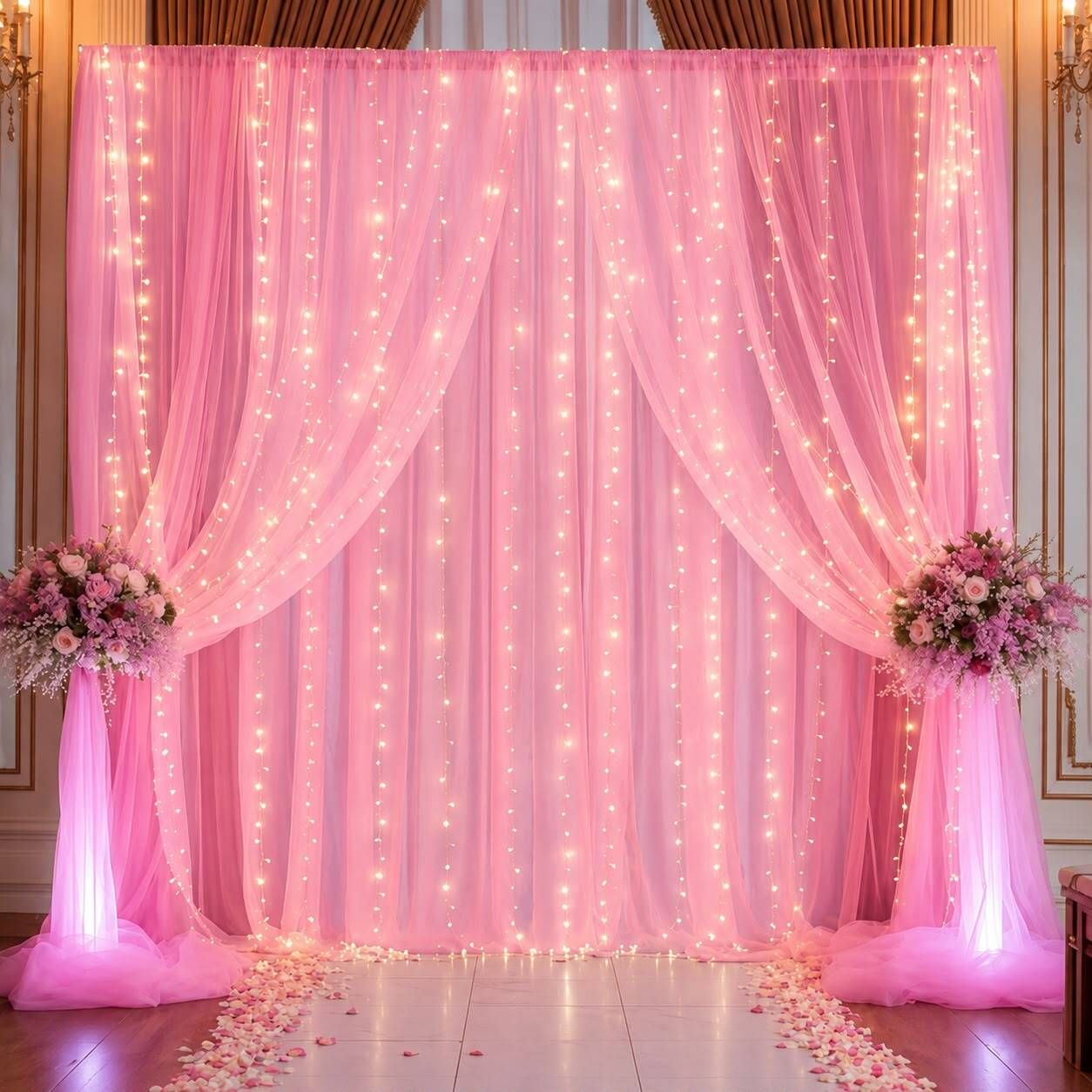 party box Pink Ganpati Pooja, Party wedding Net Decoration-picture-42
