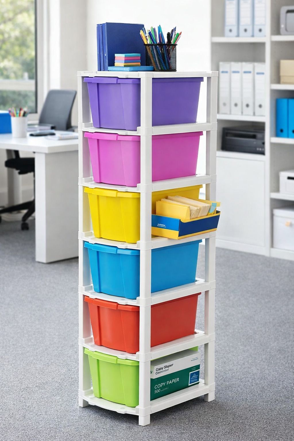 6 Compartments Plastic Floor Mount-image-4