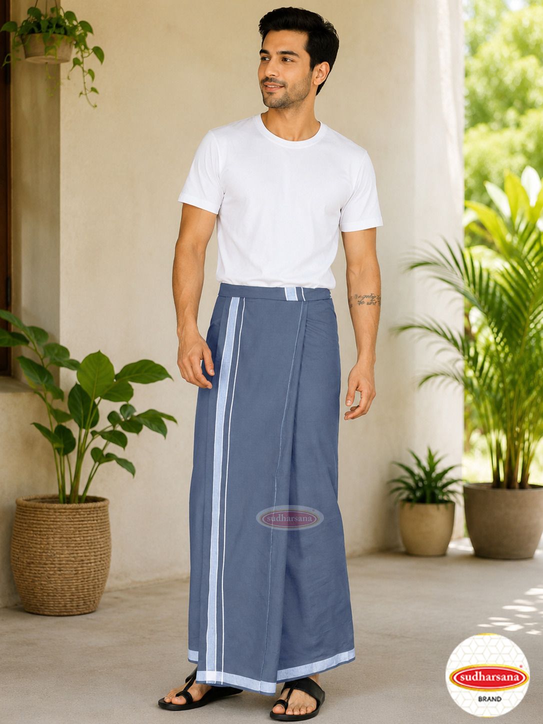 sudharsana Solid Men Dhoti-picture-29