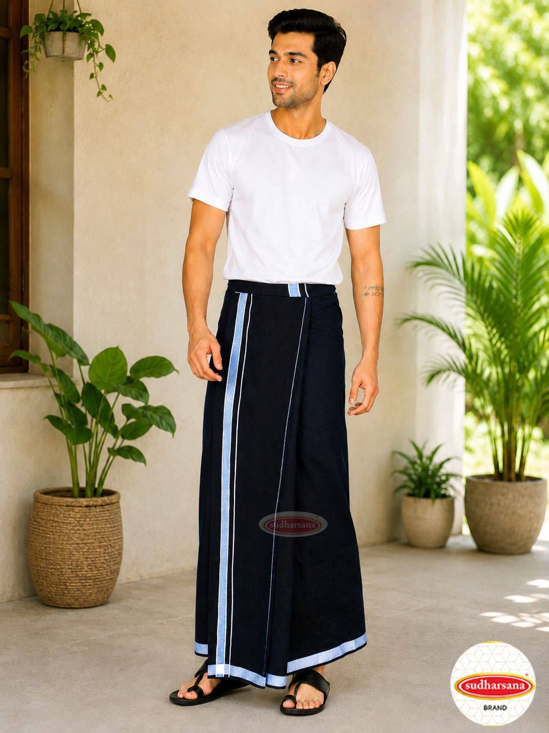 sudharsana Solid Men Dhoti-picture-25