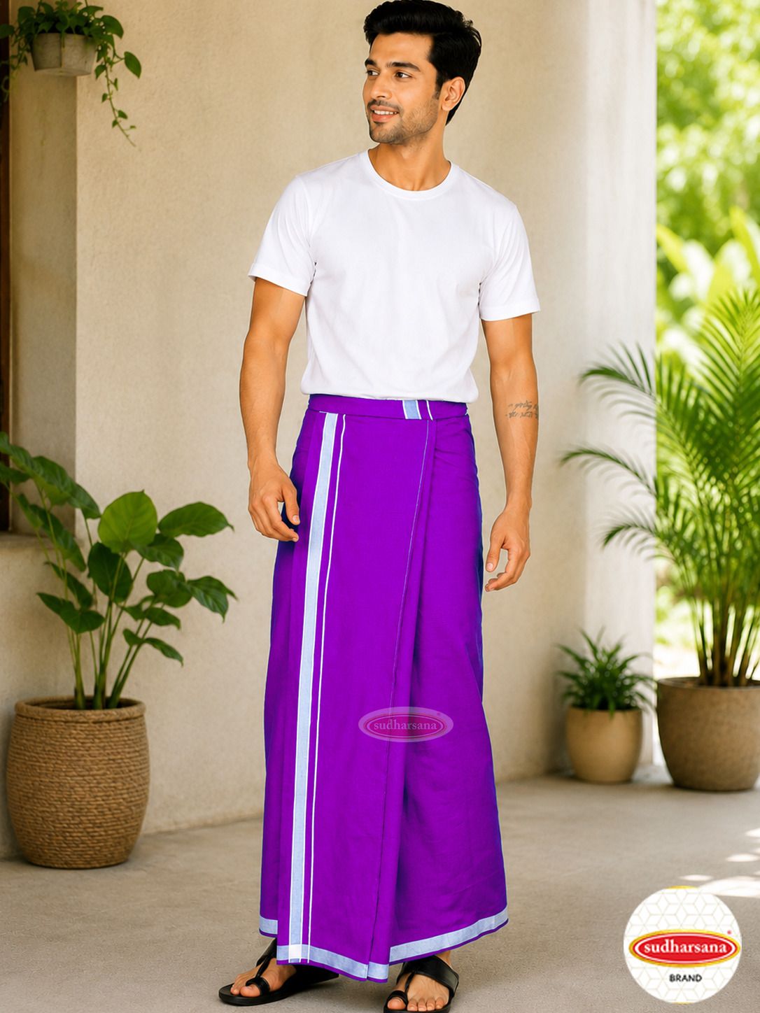 sudharsana Solid Men Dhoti-picture-48