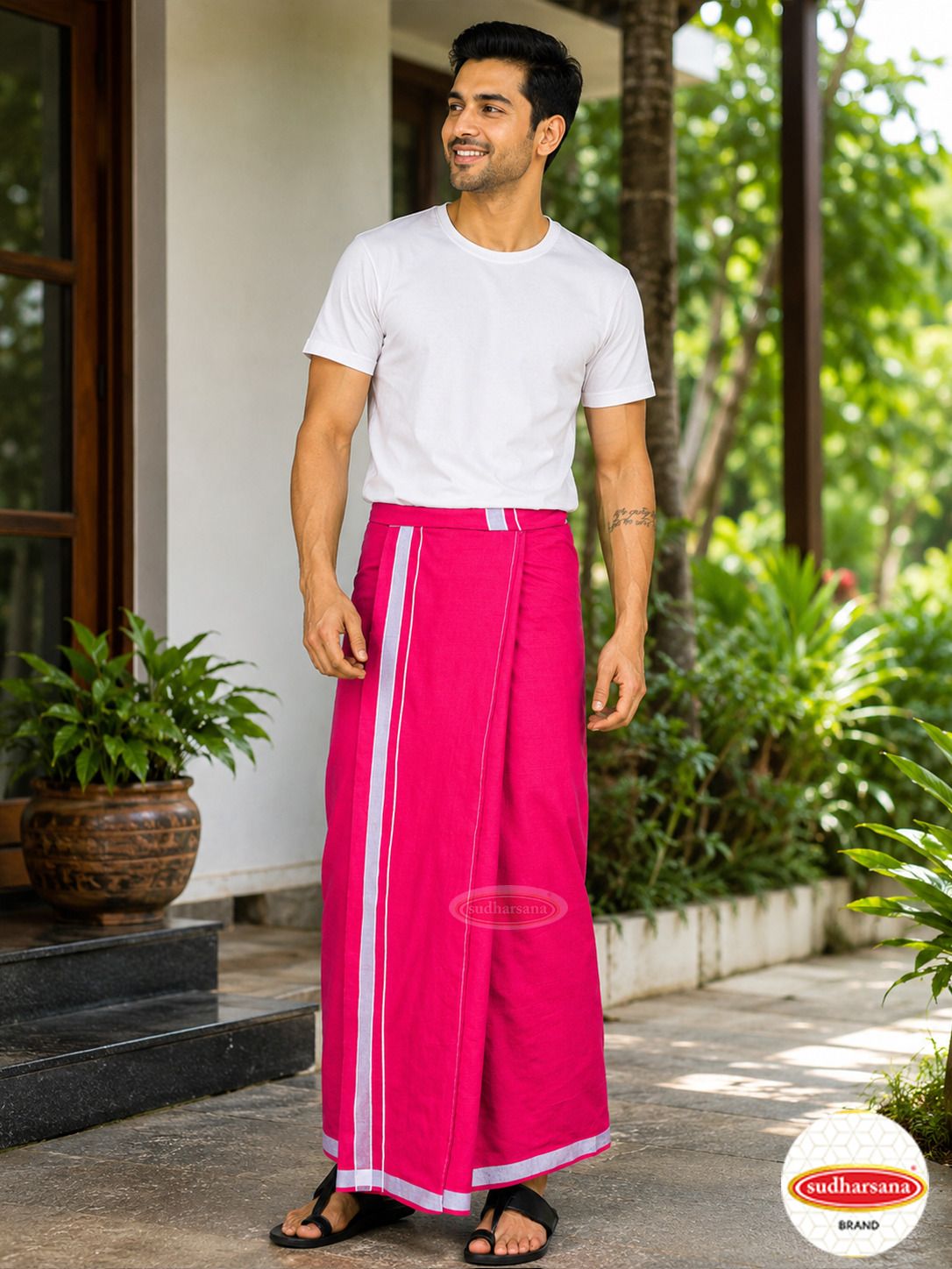 sudharsana Solid Men Dhoti-picture-15