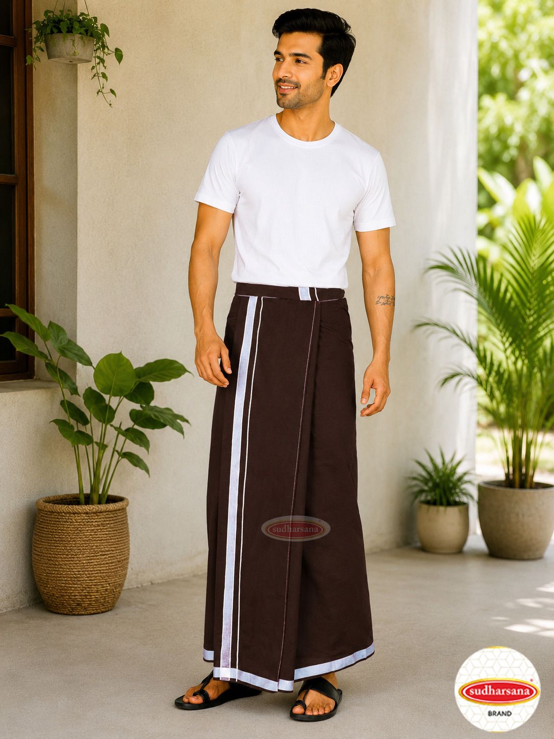 sudharsana Solid Men Dhoti-picture-11