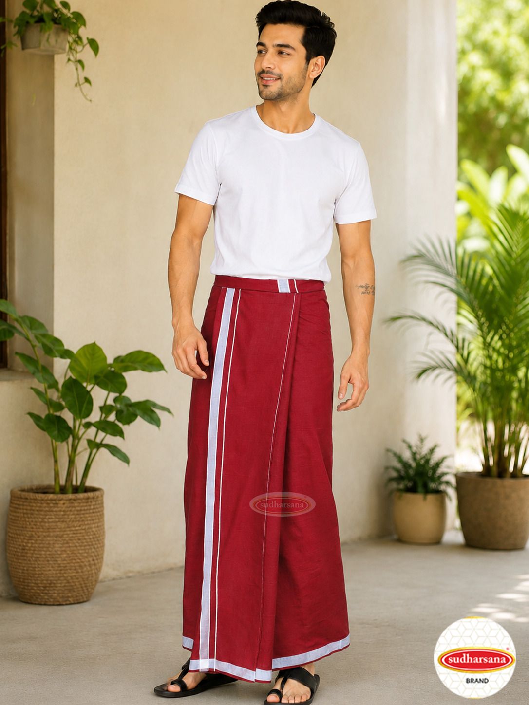 sudharsana Solid Men Dhoti-picture-22
