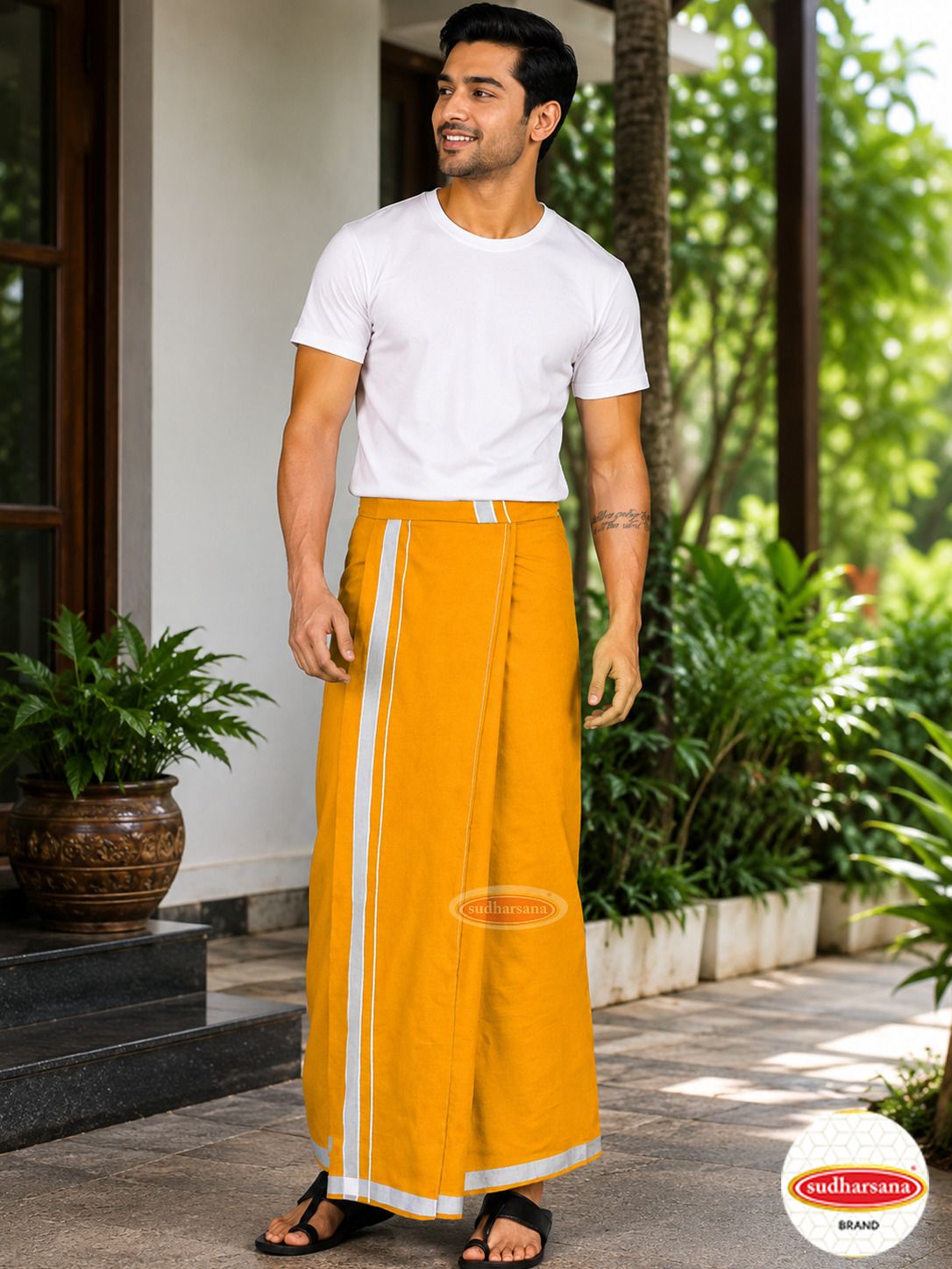 sudharsana Solid Men Dhoti-picture-44