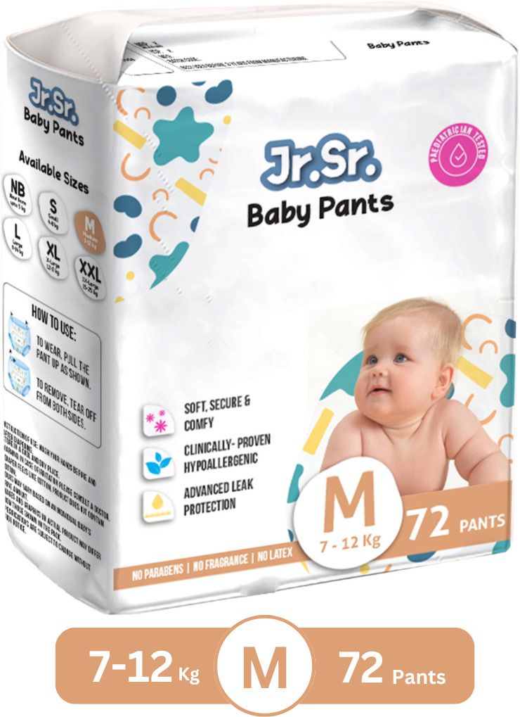 Baby Diaper Pants with Advanced Leak Protection | Soft & Comfortable | Pack of 1 - M