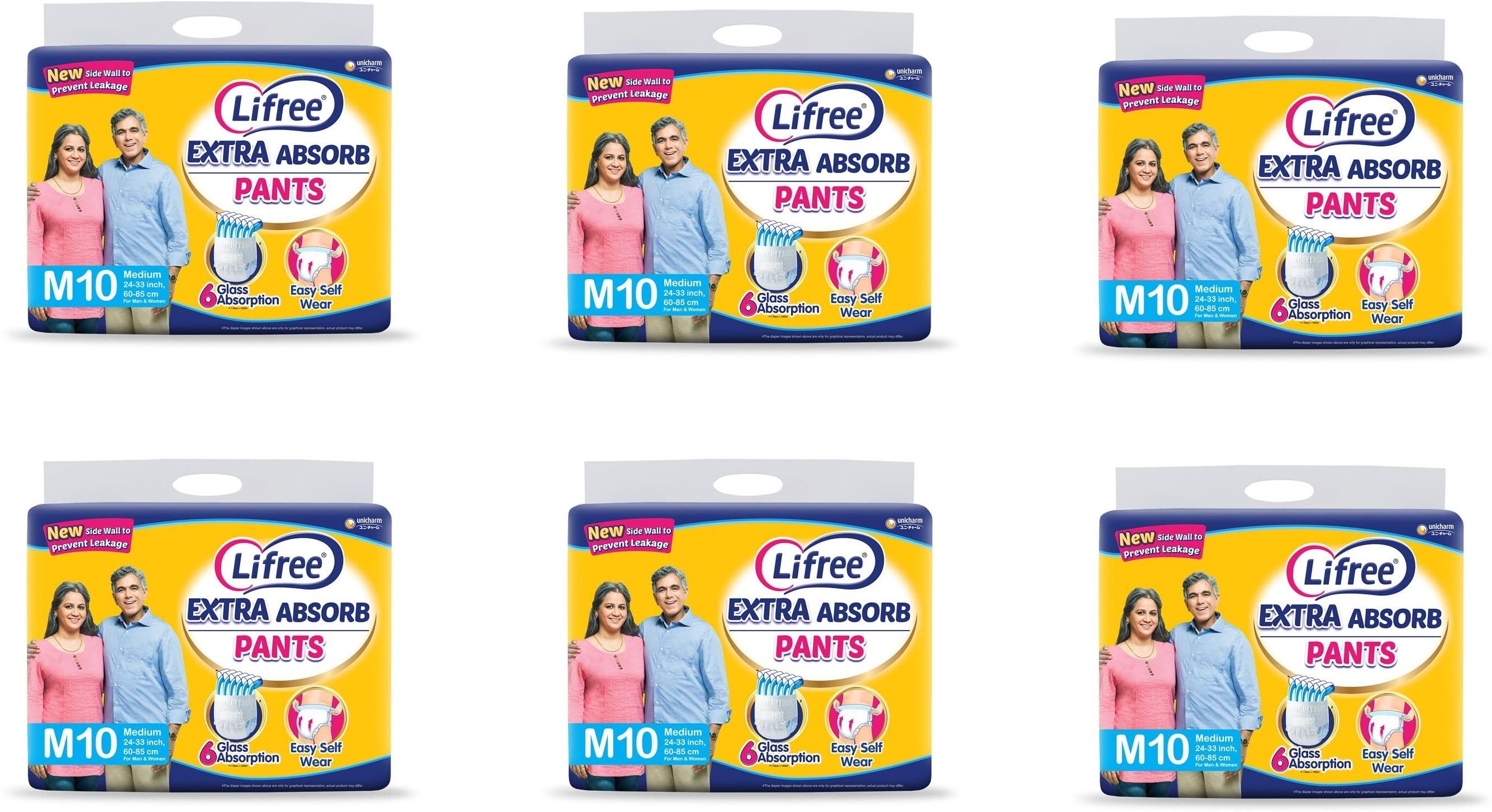 Extra Absorb Pants - Medium (10 Pieces) - ( Pack of 6 ) Adult Diapers - M-image-41