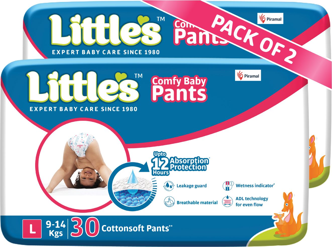 little's Comfy Baby Pants Diapers with Wetness Indicator and 12 hours Absorption | Large - L-picture-0