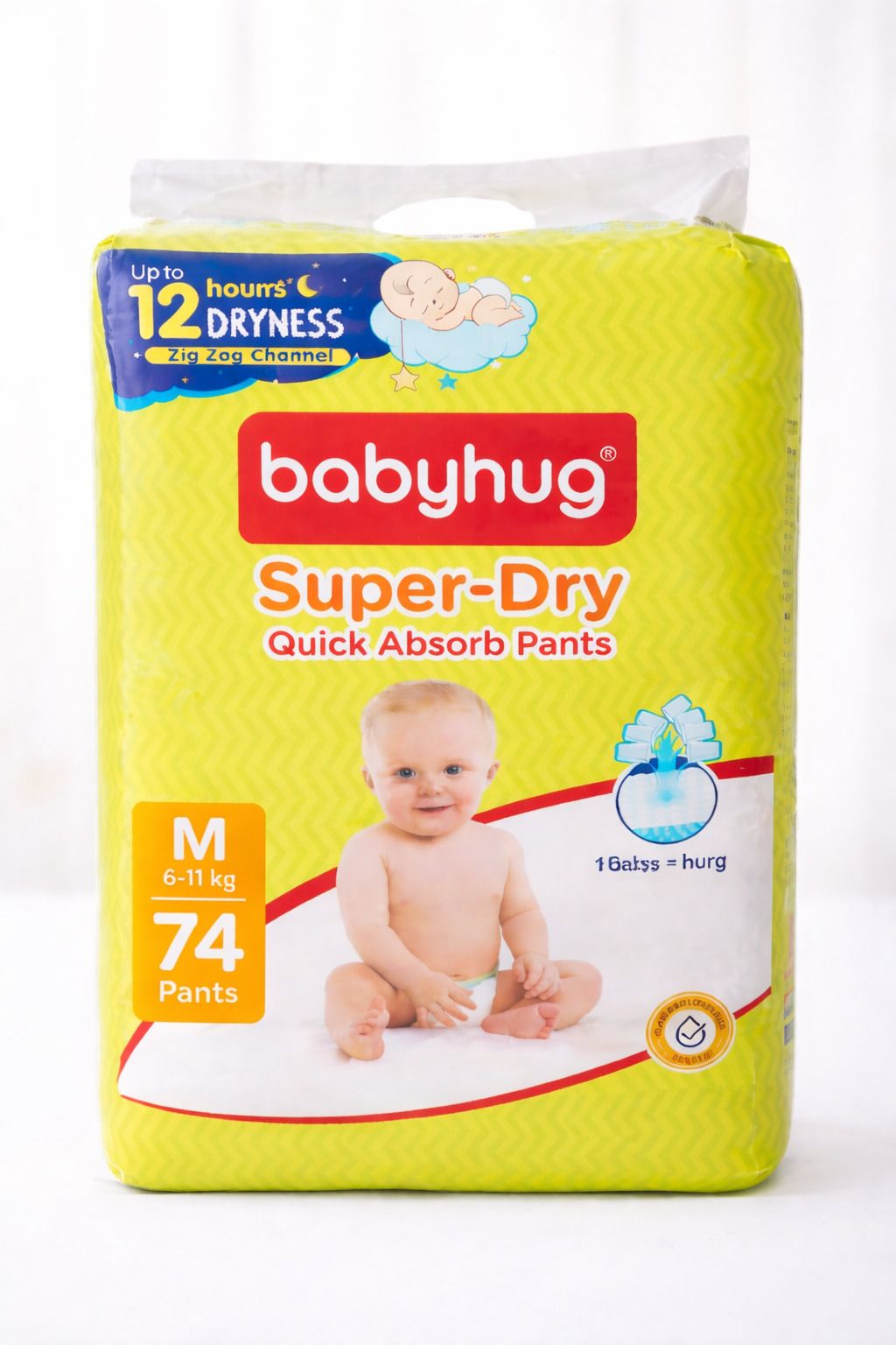 babyhug super dry pant style diaper 74 pieces Pant Diapers - M-picture-14