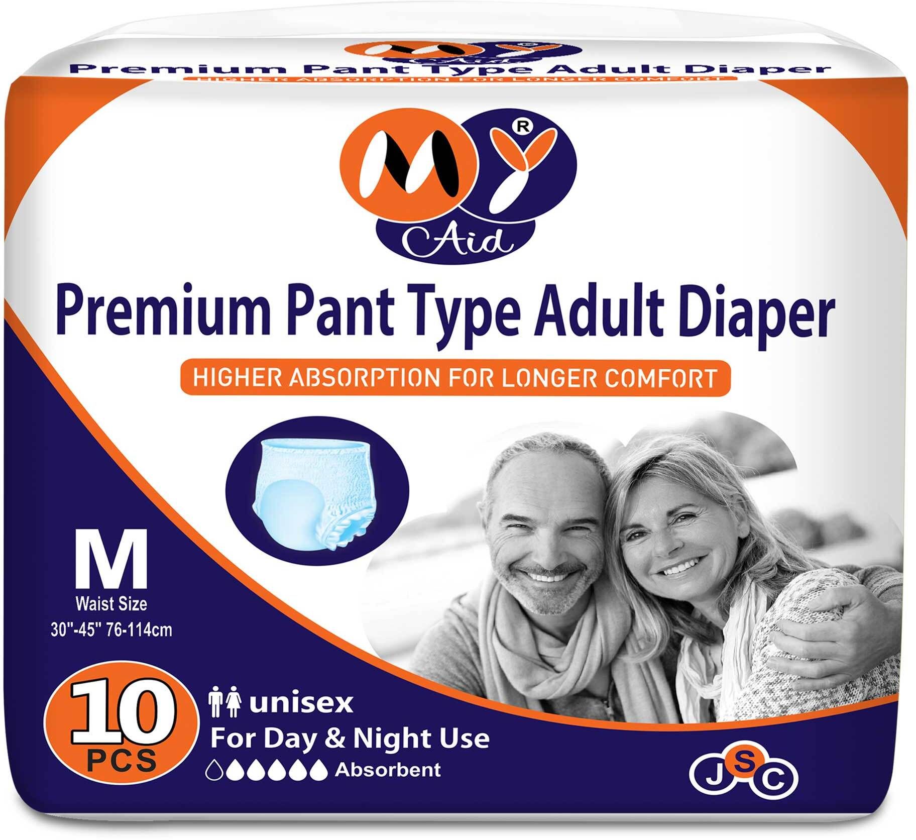 Unisex Premium Adult Pant Diaper Higher Absorption For Longer Comfort, Pack of 1 - M-image-40