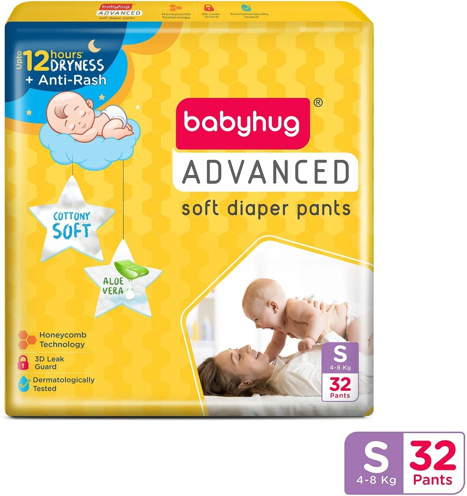 Advanced Pant Style Diaper, 3D Leak Guard, Alcohol Free, Anti-Rash & Gentle. - S-image-40