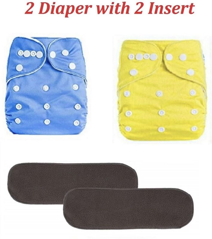 kogar Adjustable 100% Organic Cloth Button Diaper Reuse Nappy & Insert (0-2m)A4-picture-26