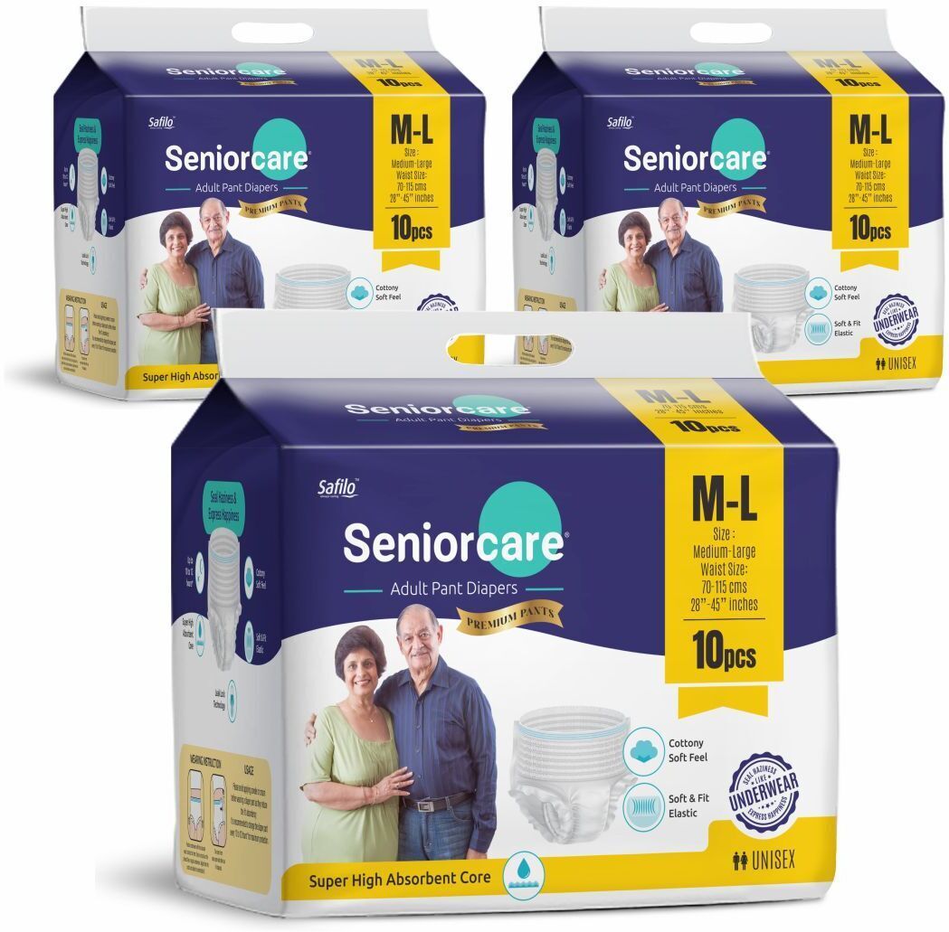 Adult Pull Up Diaper Pants, Waist Size (60-85 Cm | 24 -33 Inch) (10*3 Pcs) Adult Diapers - M-image-12