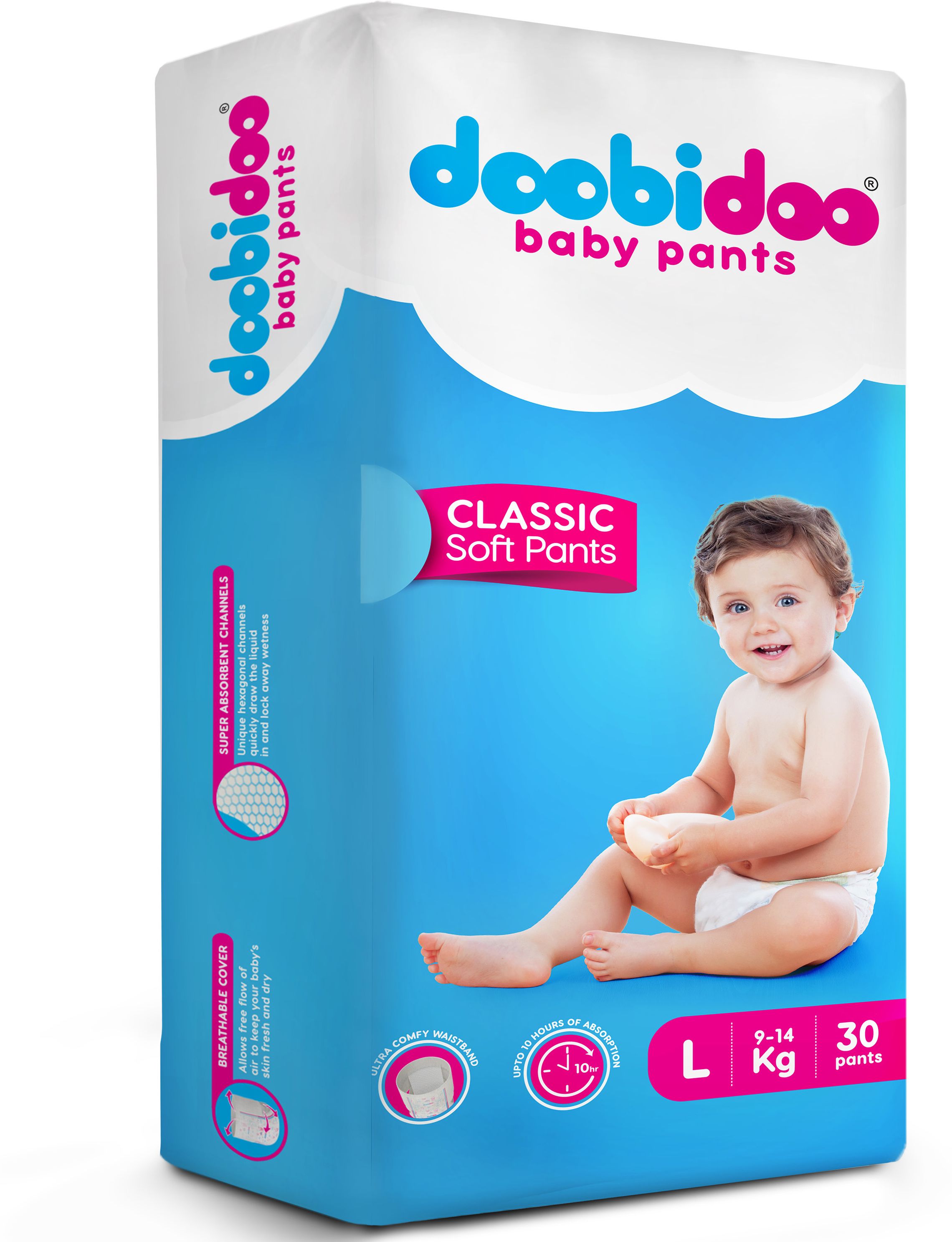 Newly Improved Classic Soft Diaper Anti-Leak Highly Absorbent Baby Pant 9-14 Kg - L-image-32