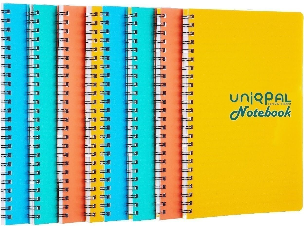 uniqpal Set of 4 A4 Notebook Spiral Plain 1600 Pages, Each notebook 200 Pages-picture-21