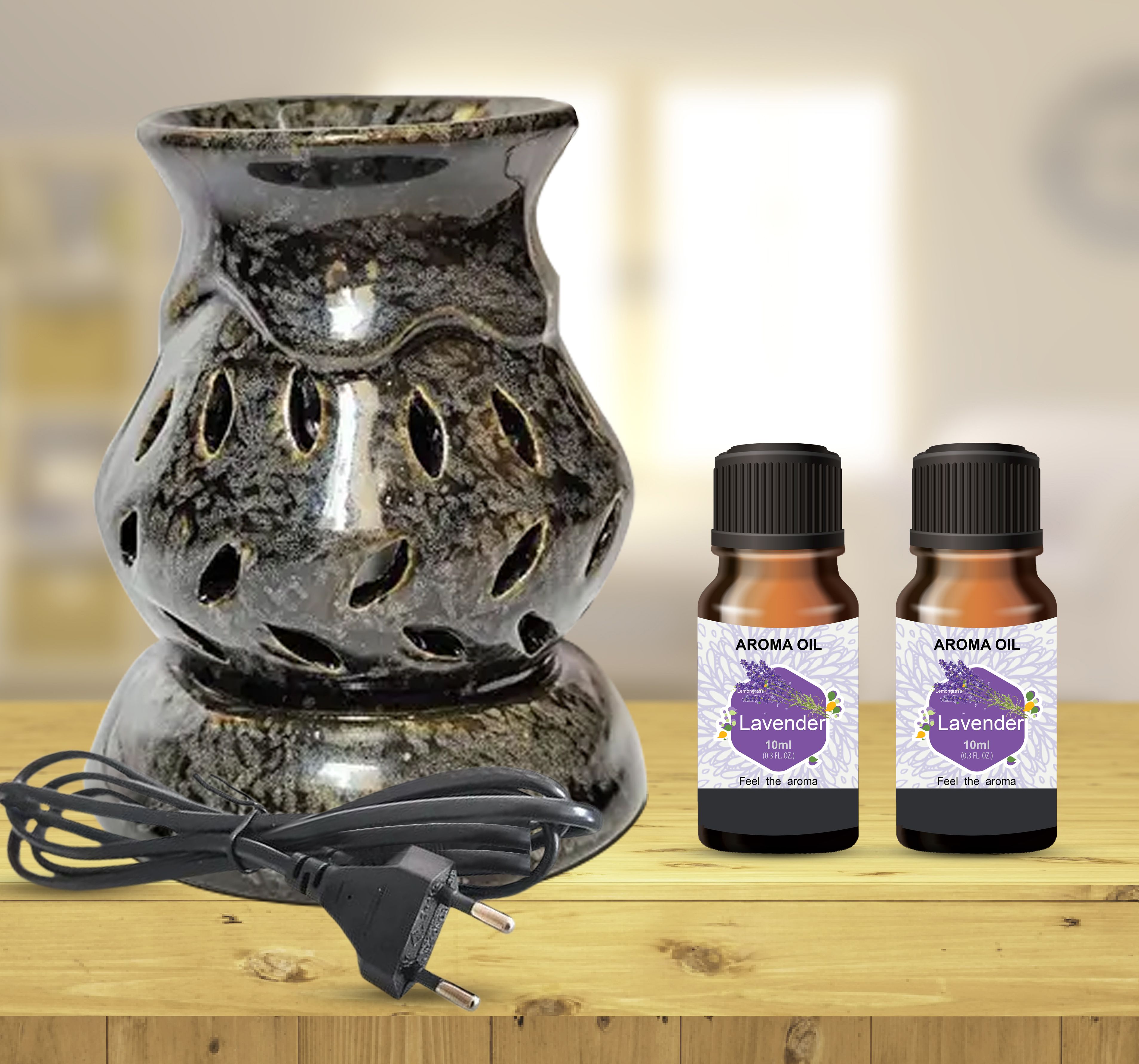 PEEPRESION Primium Oil Electric Diffuser With 2 Lavender Aroma Oil (10ml Each) Suitable For| Home, Office, Spa, Bedroom, Club, Temple, Pub Bar, Gym, Conference Hall, Studio Diffuser-picture-25