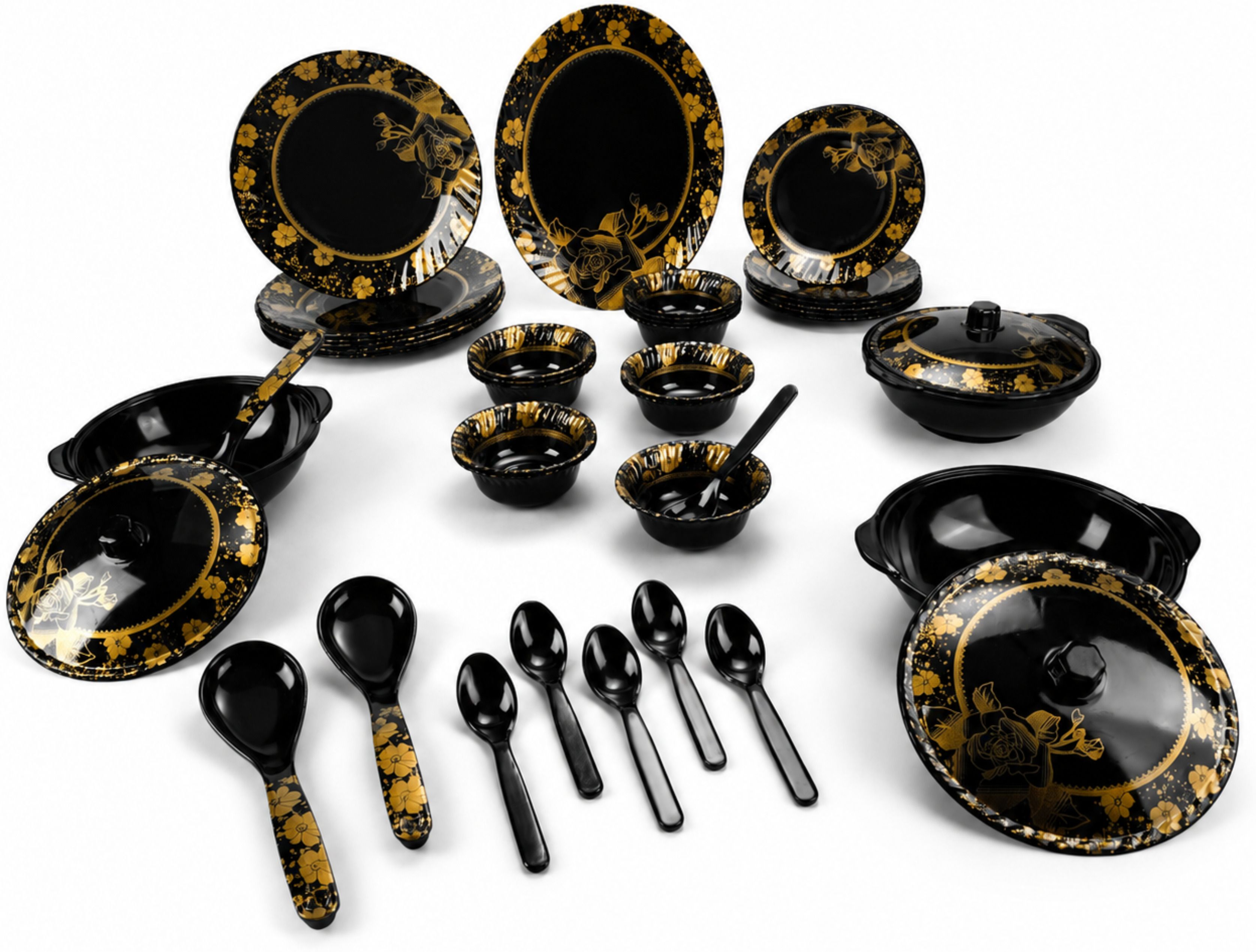 b s melamine Pack of 40 Melamin CELEBRATION_B1_40PCS Dinner Set-picture-22