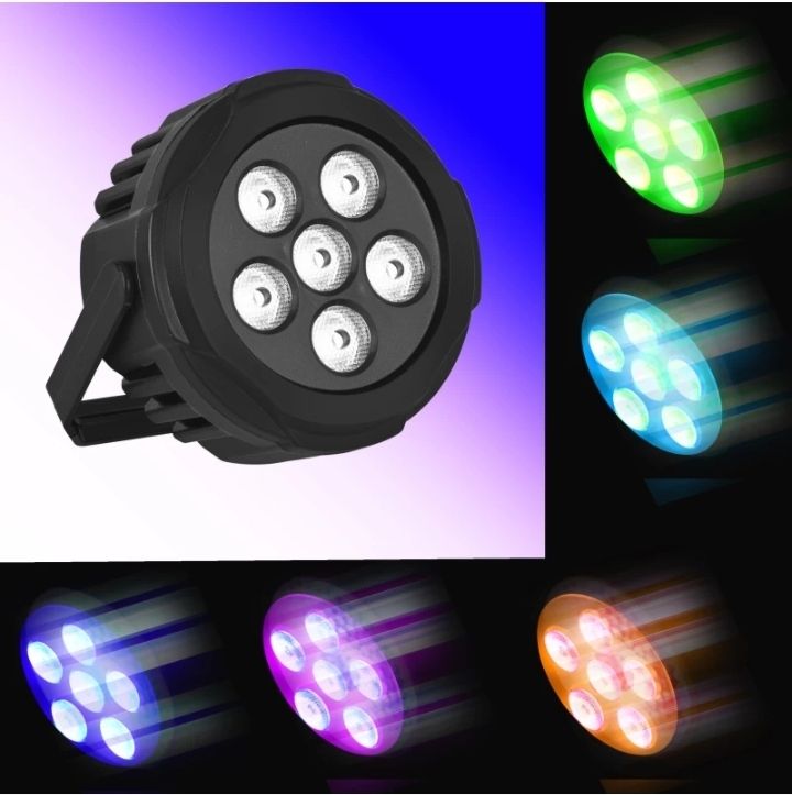 6 LED PAR Light RGB Multi Color Stage Remote controller Color Mixing Light Single Disco Ball-image-25