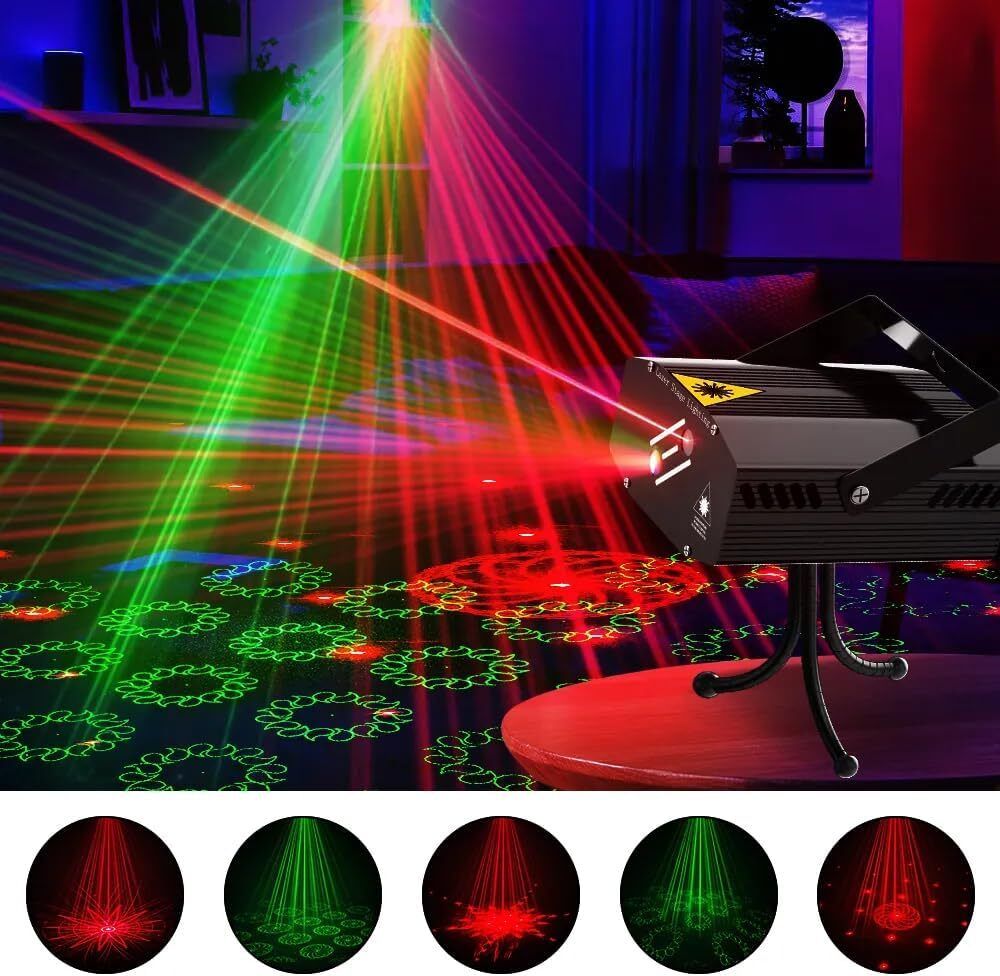 12 design Laser Projector Light for Home, Party Shower Laser Light