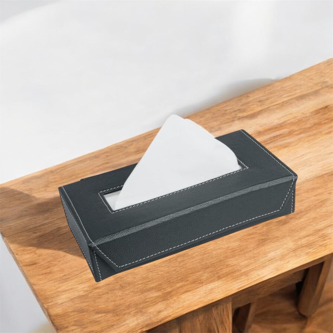 techel Tissue Holder for Office, Car and Home, Black and Beige MX22 Vehicle Tissue Dispenser-picture-22