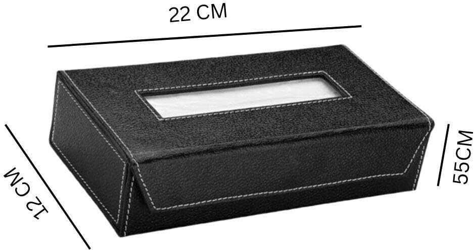 enmora Tissue Holder for Office, Car and Home, Black and Beige MX17 Vehicle Tissue Dispenser-picture-26