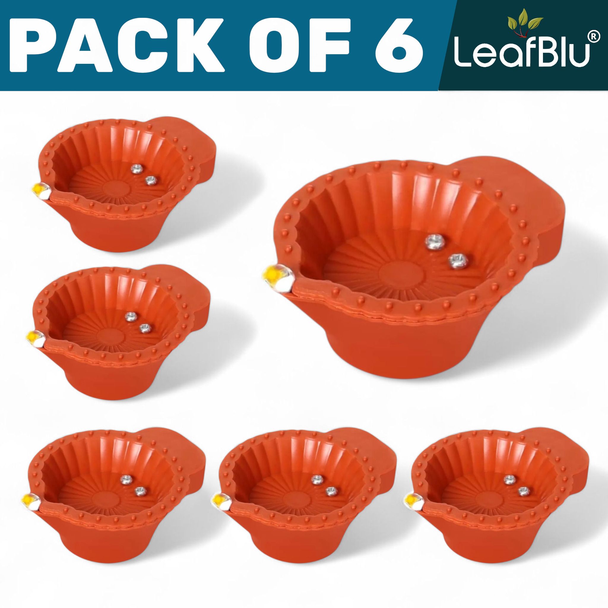 Water Sensor Reusable Led Diyas for Home Decor,Festivals Decoration Diwali Light Plastic (Pack of 6) Table Diya-image-30