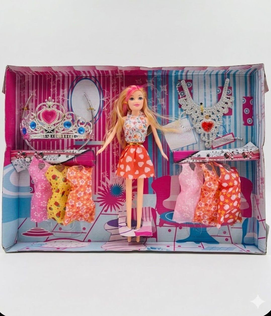 Cute Elegant Doll Set with Accessories Dolls Changing Clothes for Girls-image-18