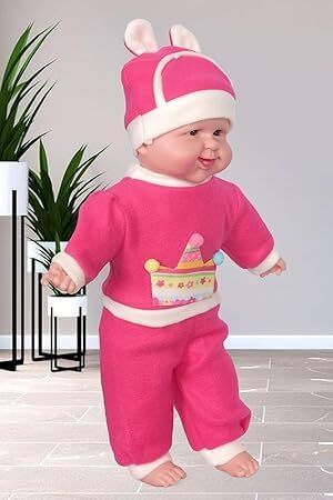 New Cute Laughing Little Boy Toy in Dungaree Dress Doll for Kids-image-4