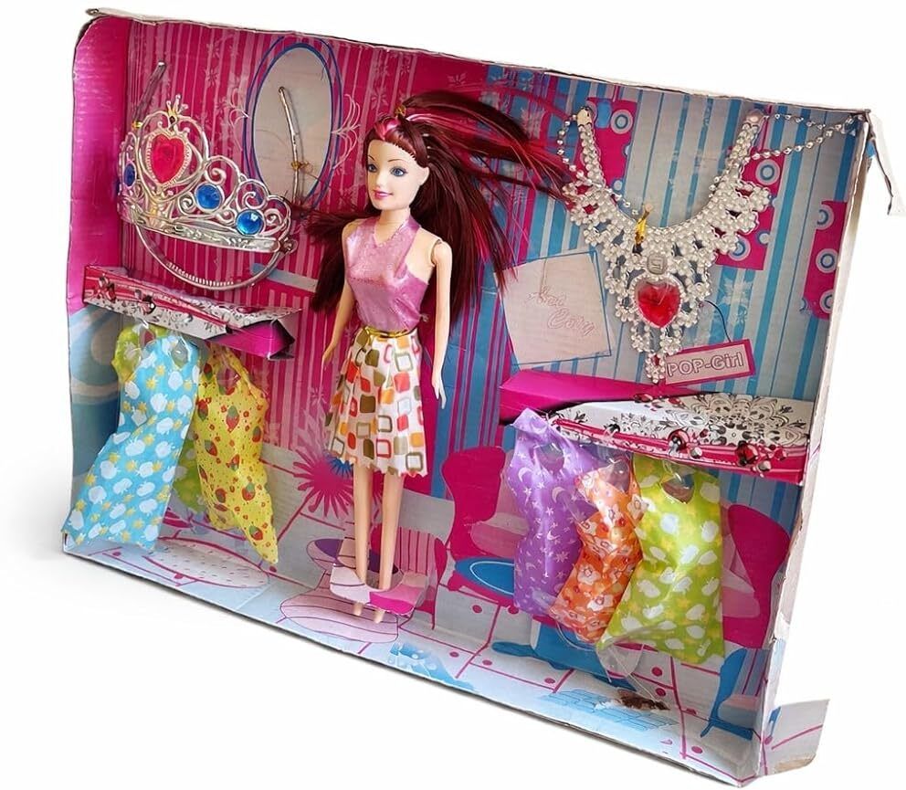 ijaytoys Cute Doll Toy for Girls with Dress and Fashion Accessories (Elegant Doll )-picture-14