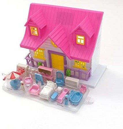 mgt creation Foldable & Openable Door with Furniture, 100% Non-Toxic Doll House Set-picture-16