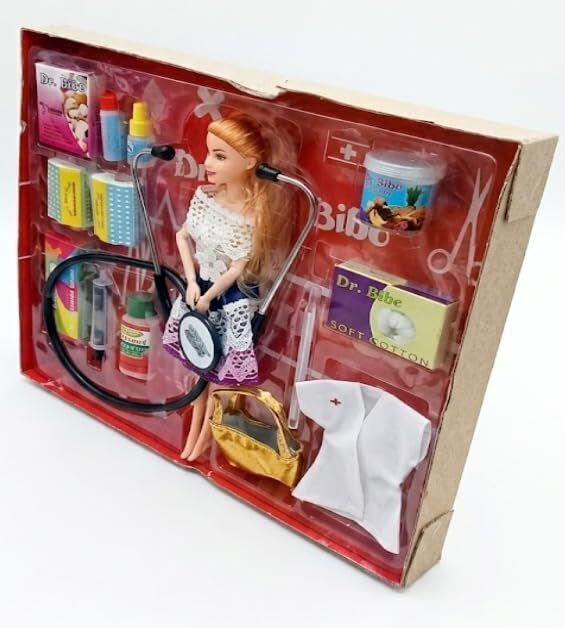 New Looking Doctor Play Set with Doll, Medical Accessories, Stethoscope-image-25
