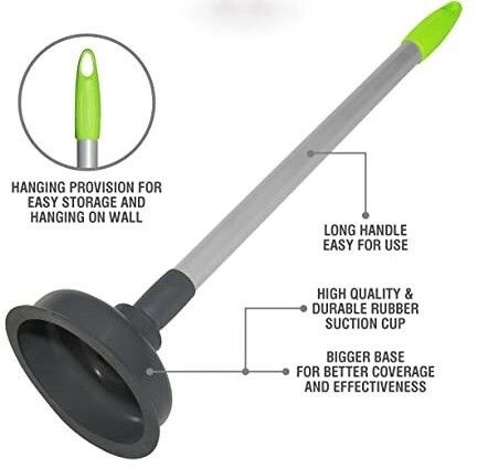 Heavy-Duty Toilet Plunger SJ=21 Clogs in Toilet Bowls and Sinks in Homes(1 PCS) Toilet Plunger-image-6