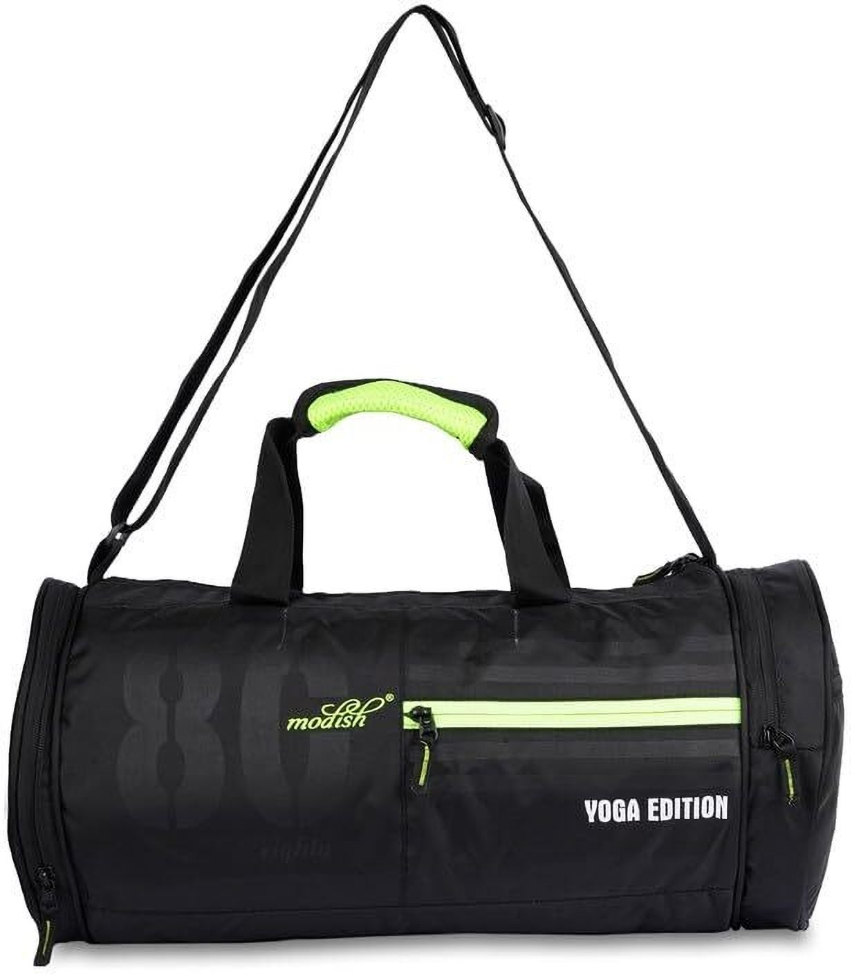 40 L Gym Duffel Bag - ym Bag Polyester with Separate Shoe Compartment Sports Bag for Men & Women - Black