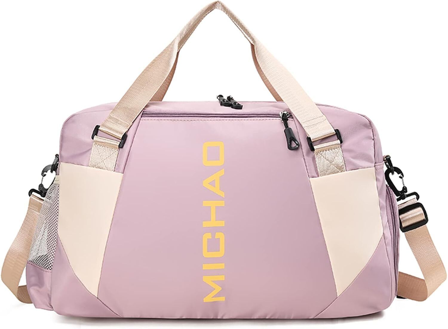 80 L Gym Duffel Bag - Sports Gym Bag for Women or Men Travel Duffel Bag with Wet Pocket - Pink