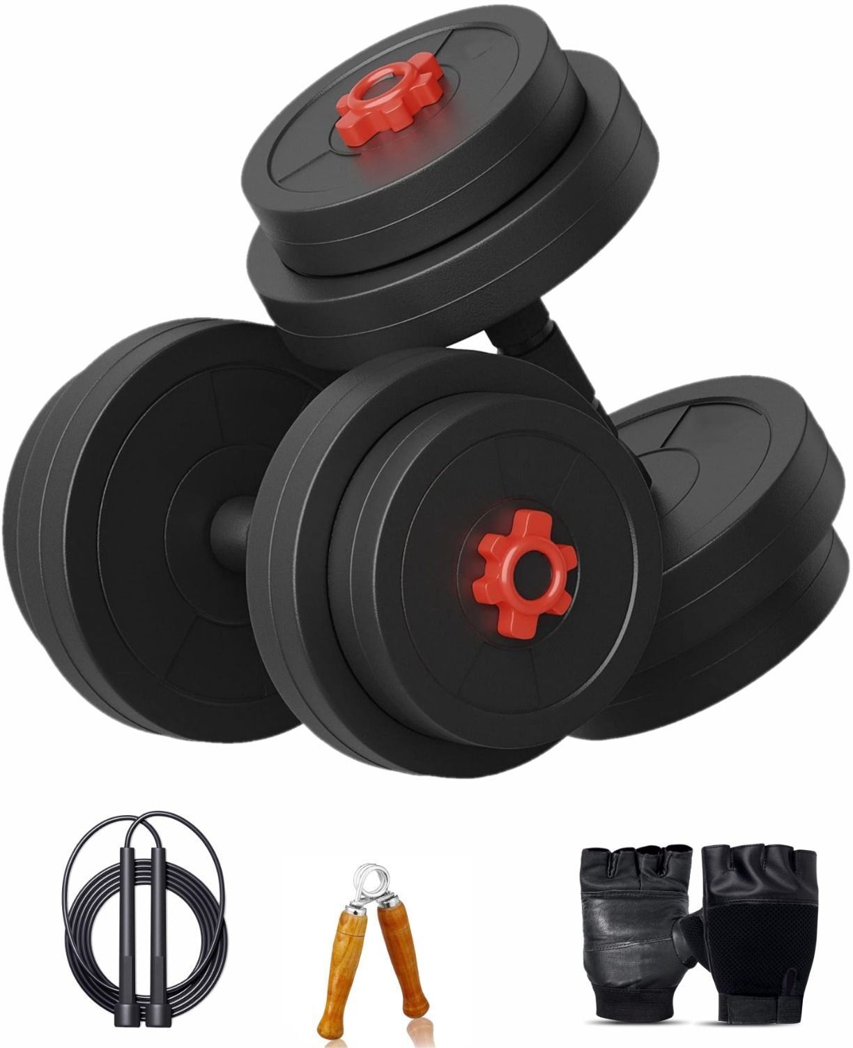 2.72 kg Plastic Dumbbells, Weights & Hand Gripper – Home & Gym Workout Set Home Gym Combo-image-15