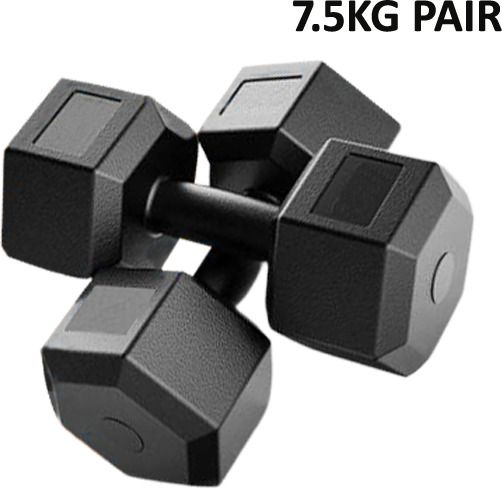 l'avenir Fitness 7.5kg * 2pc PVC Dumbbell Set - Best Heavy for Home Exercise Fixed Weight Dumbbell-picture-30