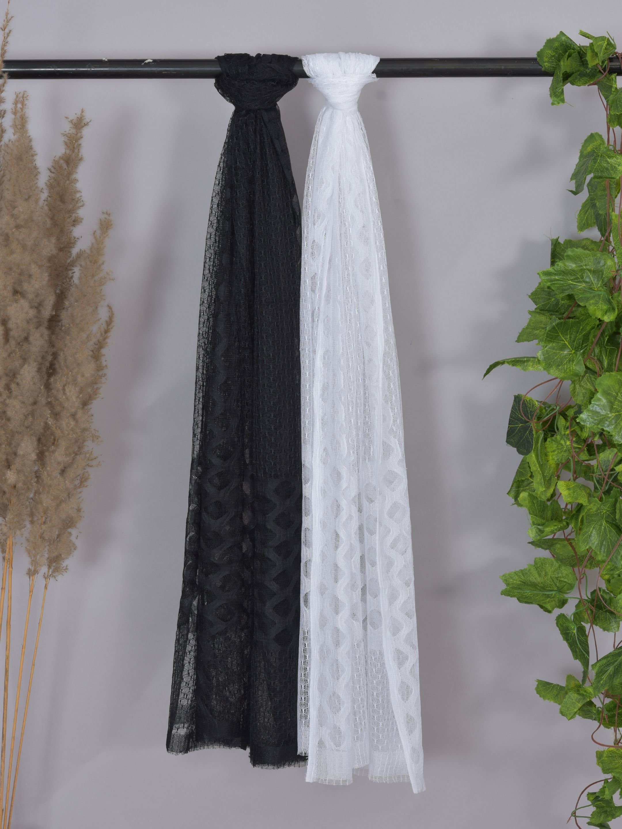 Net Self Design Multicolor Women Dupatta