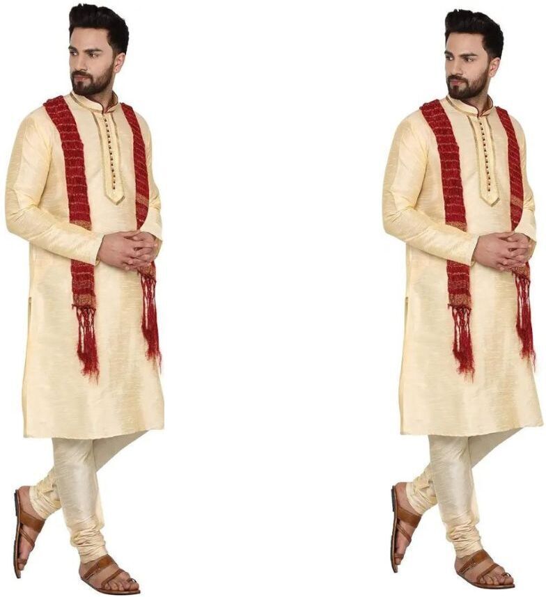 swity Pure Silk Solid Red Men Dupatta-picture-36