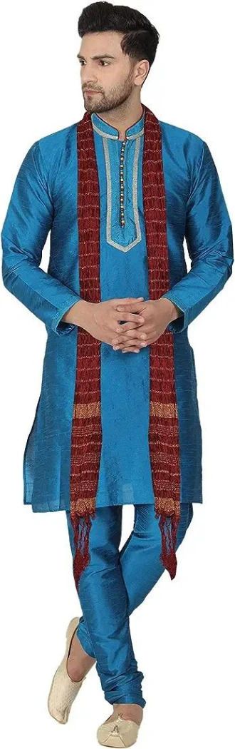 swity Art Silk Printed Red Men Dupatta-picture-44