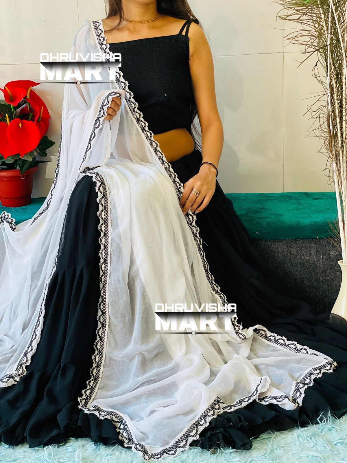 Chiffon Solid White Women Dupatta-image-27