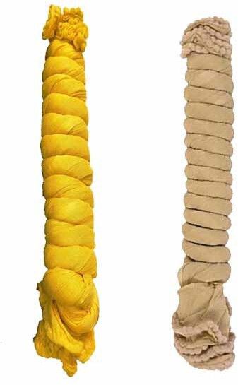 Cotton Blend Solid Beige, Yellow Men Dupatta