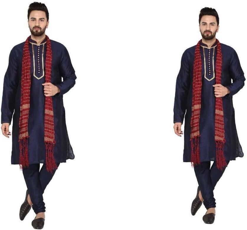 swity Pure Silk Solid Red Men Dupatta-picture-30