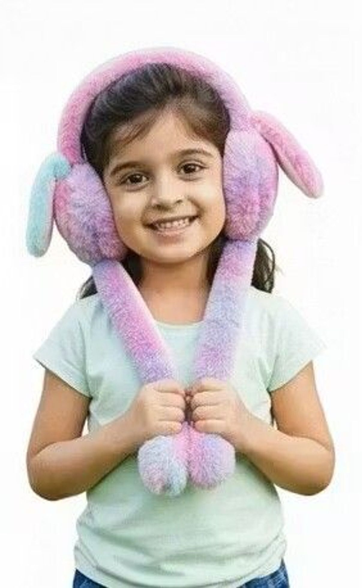 rajwada fabrics Soft Winter Ear Warmers Rabbit Style with Chuchu Rabbit Sound Ear Muff-picture-34