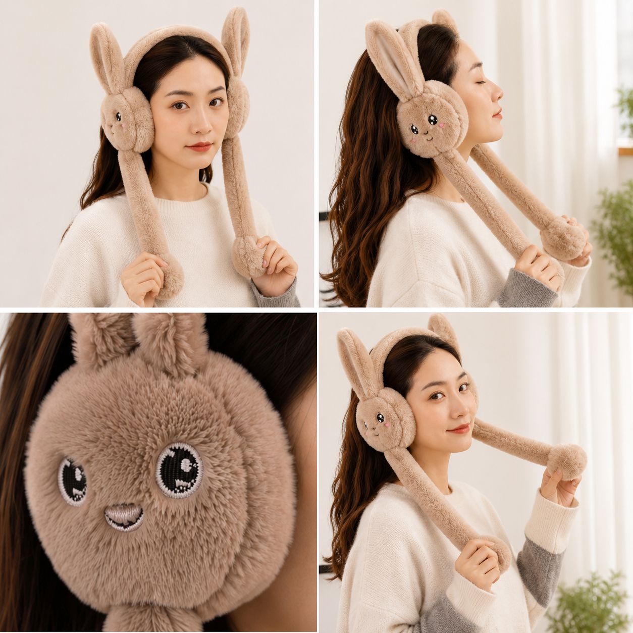 blackrod Fashion Rabbit Ear Earmuffs for Women with Chuchu Rabbit Sound Ear Muff-picture-12