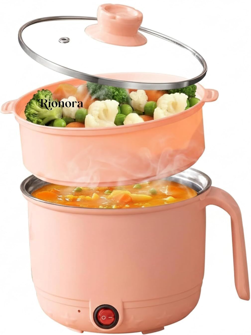 Electric 1.5 L Multiifunction Mini Cooker Kettle with Glass Lid Base Egg Cooker, Electric Pressure Cooker, Rice Cooker, Travel Cooker, Food Steamer-image-47