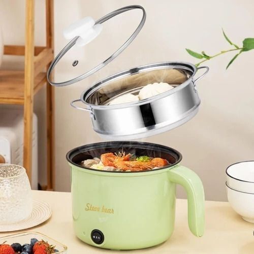 modexaglobal N26_Multiifunction Mini Non-Stick Cooker with Glass Lid Concealed Cooking Hot Rice Cooker, Travel Cooker, Egg Cooker, Egg Boiler, Food Steamer-picture-44