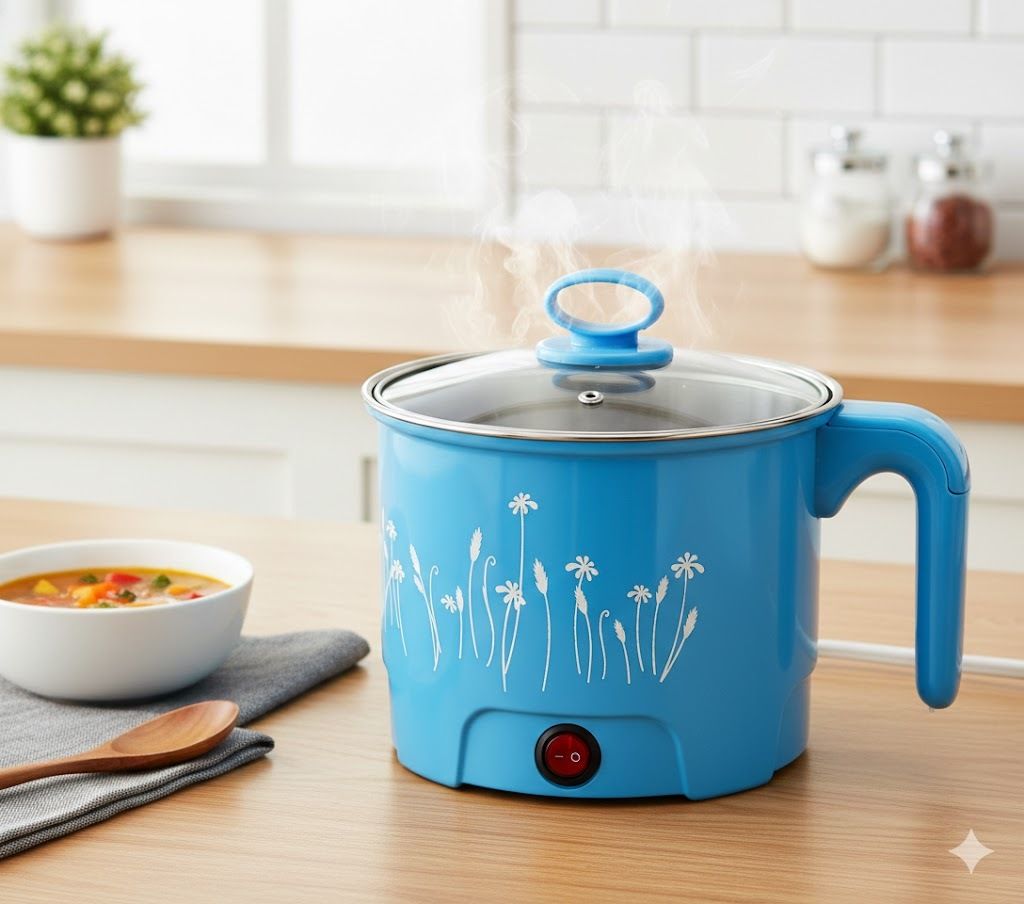 1.5L Electric Multipurpose Cooking Kettle with Steamer Electric Kettle-image-43