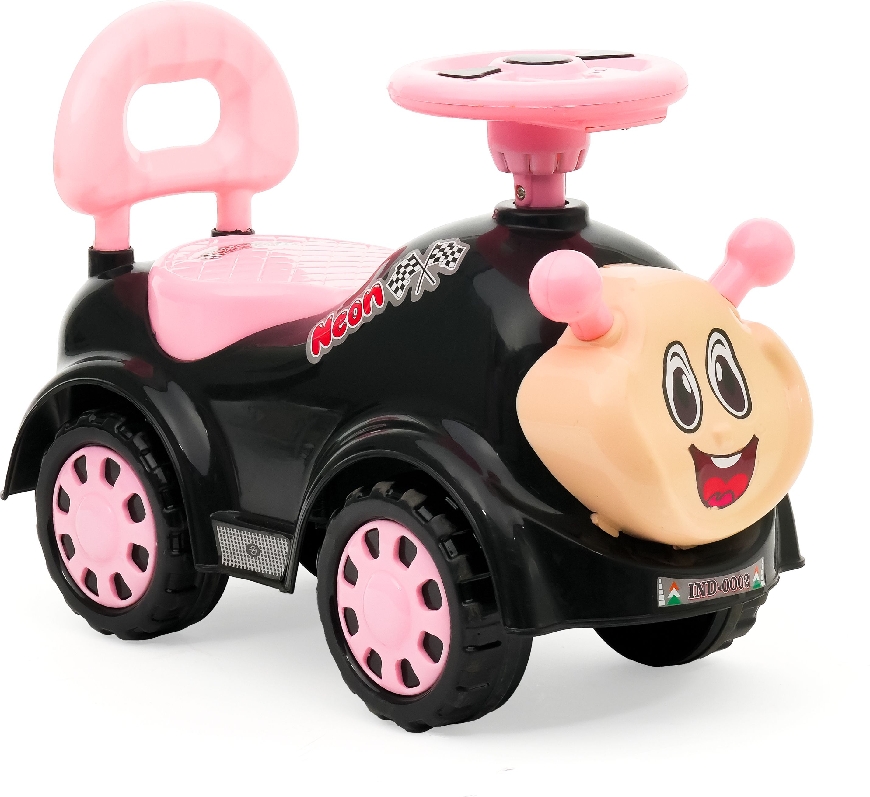 dandles Neon Push Car with Music, for kids 1 to 3 years upto 25 Kgs Under Big Wheels Car Non Battery Operated Ride On-picture-27