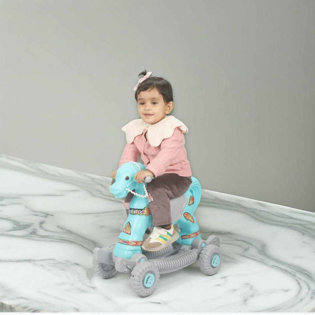 Baby horse rider for kids 2 in 1 function for 1-3 years Rideons & Wagons Non Battery Operated Ride On-image-39