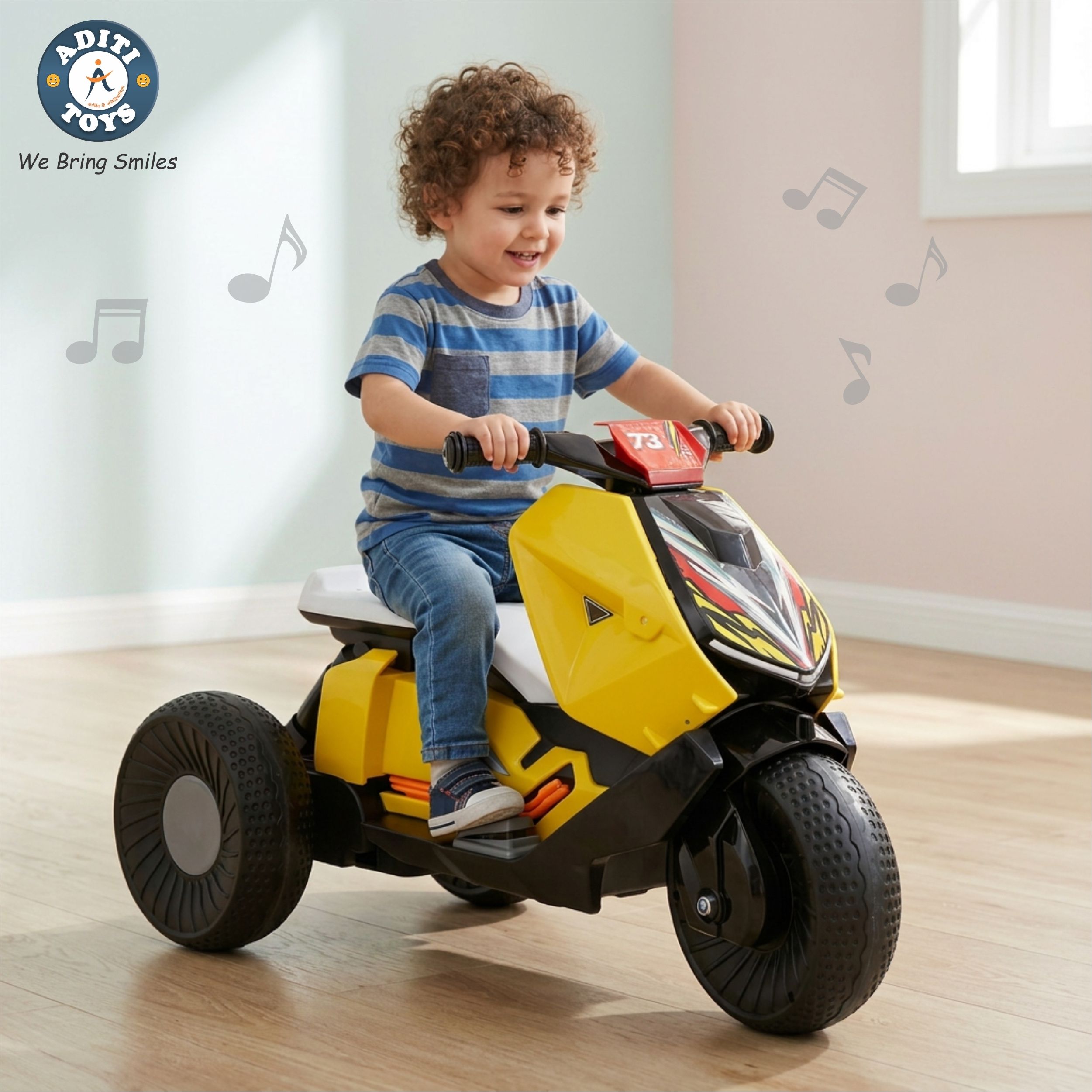 Bike for Kids with Music, Fwd/Rev Drive Kids Bike with Bluetooth 3+Year Bike Battery Operated Ride On-image-5